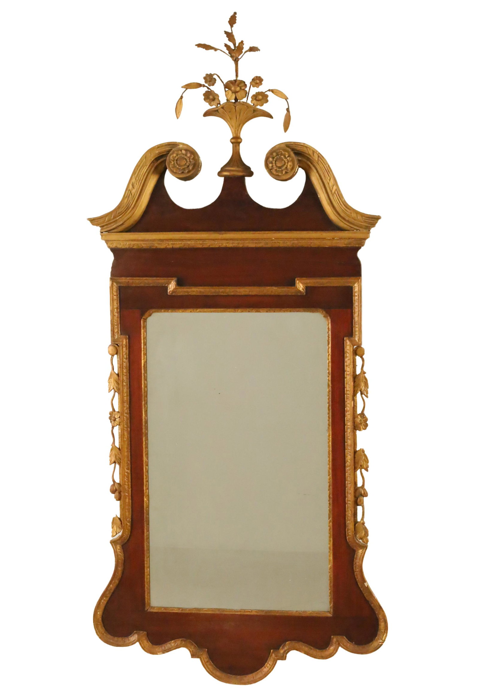 AMERICAN CHIPPENDALE PARCEL GILT MIRROR, 19TH C. (1 of 5)