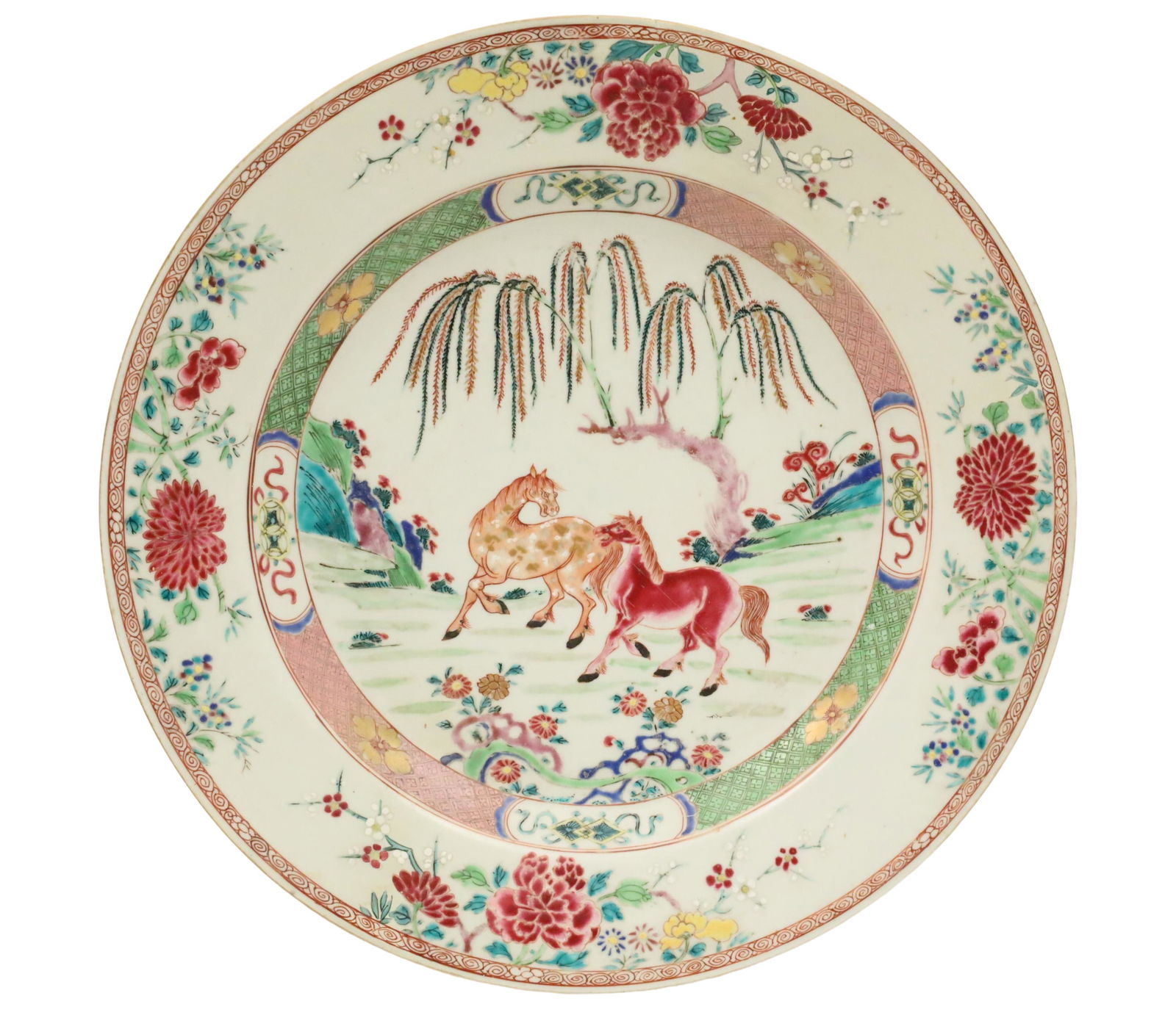 CHINESE FAMILLE ROSE CHARGER, QING DYNASTY (1 of 13)
