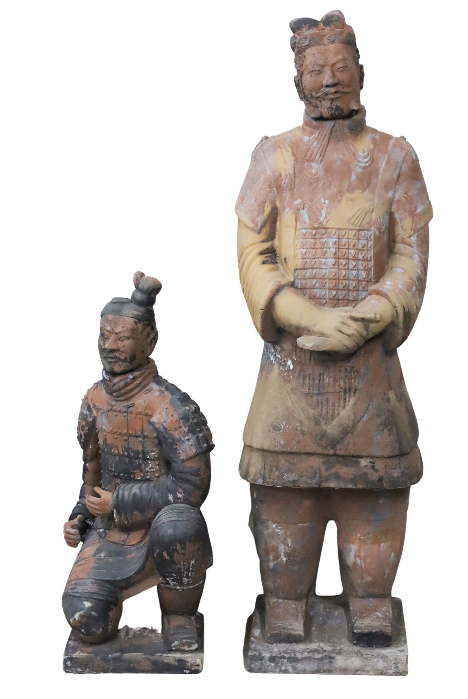 2 TERRACOTTA TEMPLE GUARDIANS (1 of 2)
