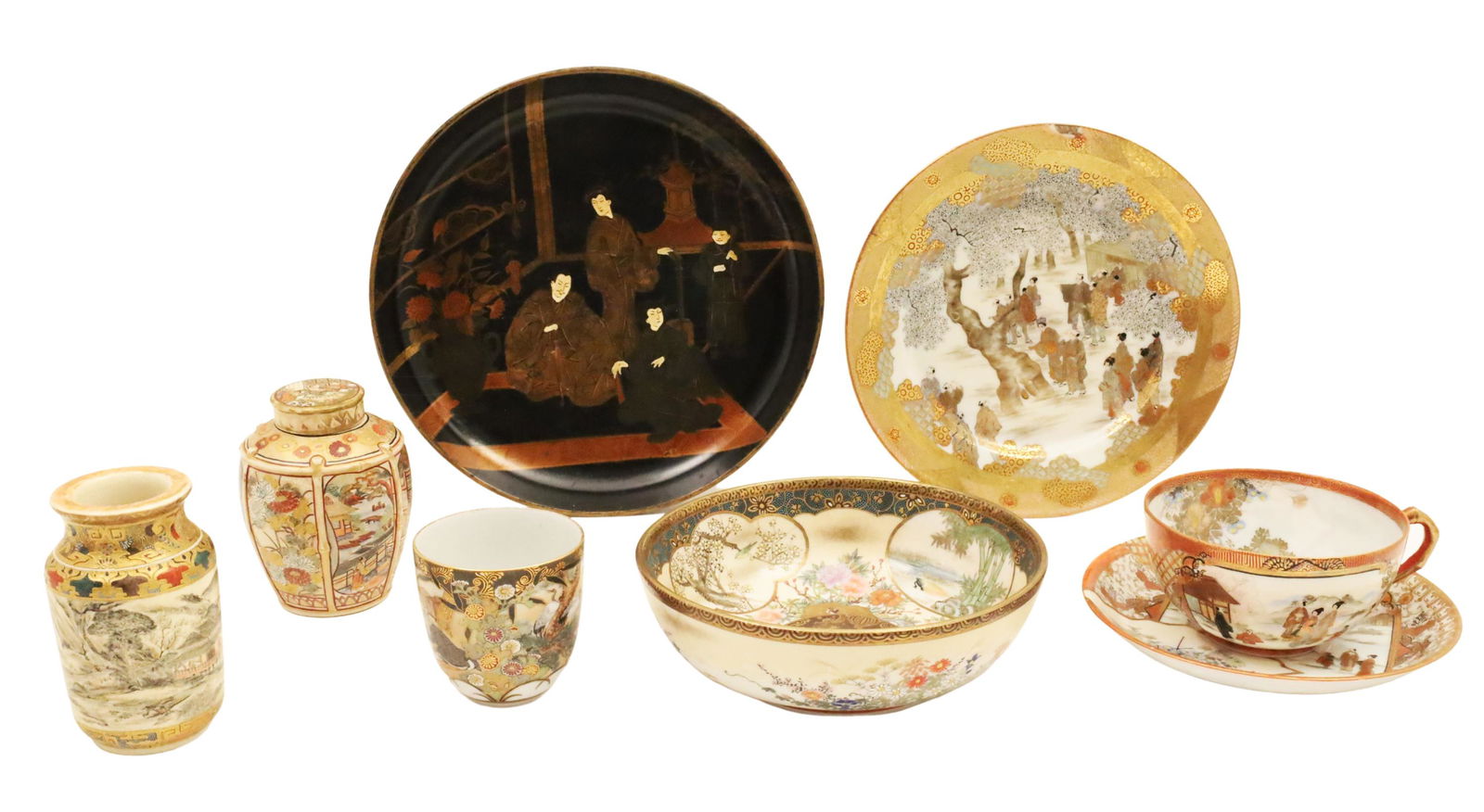 8 PCS OF JAPANESE SATSUMA PORCELAIN (1 of 9)