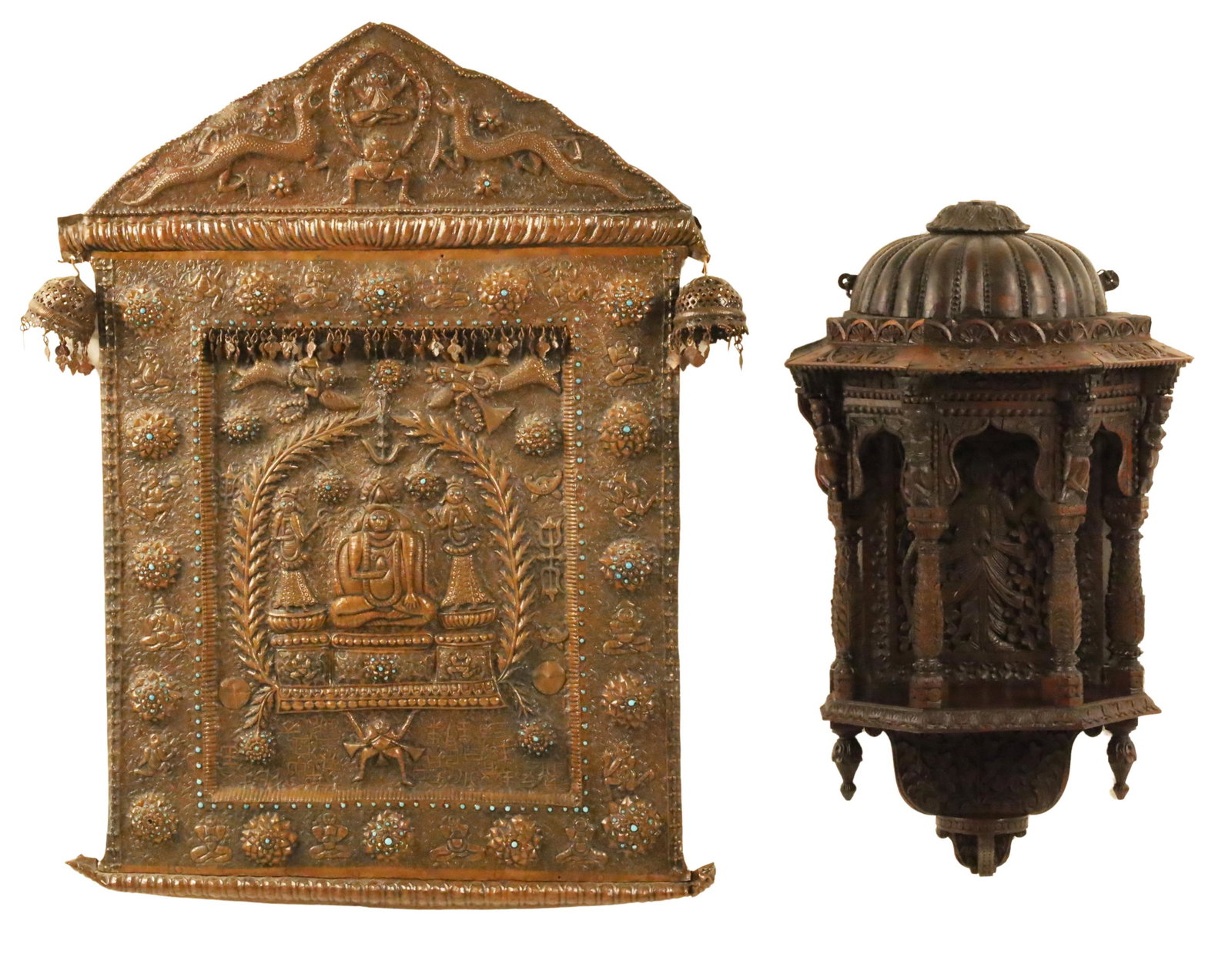 2 PCS OF ANTIQUE INDO-CHINESE WALL ART (1 of 7)