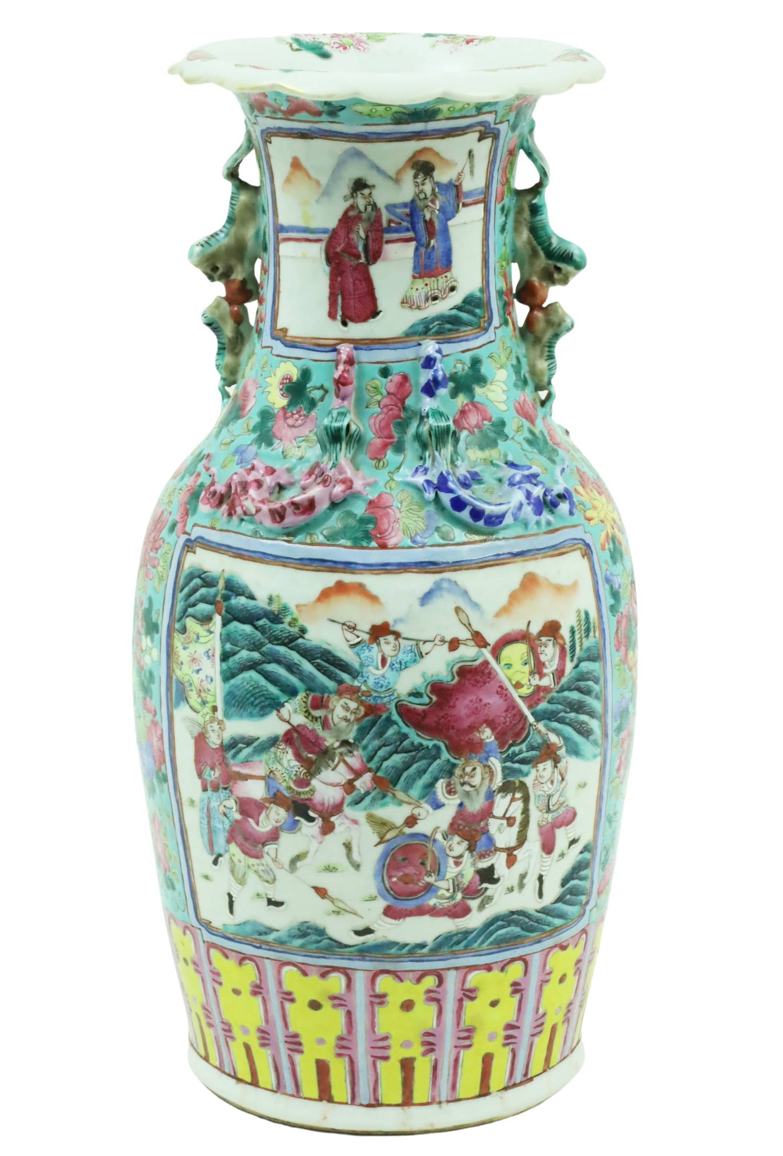19th C. Chinese Rose Famille Porcelain Vase Auction