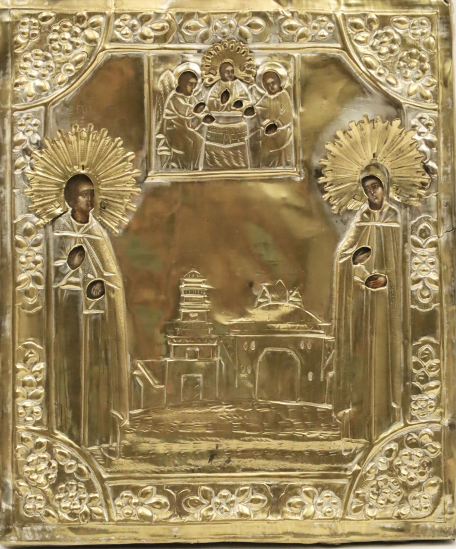 RUSSIAN ICON, VIRGIN MARY & ST. THEODORE (1 of 1)
