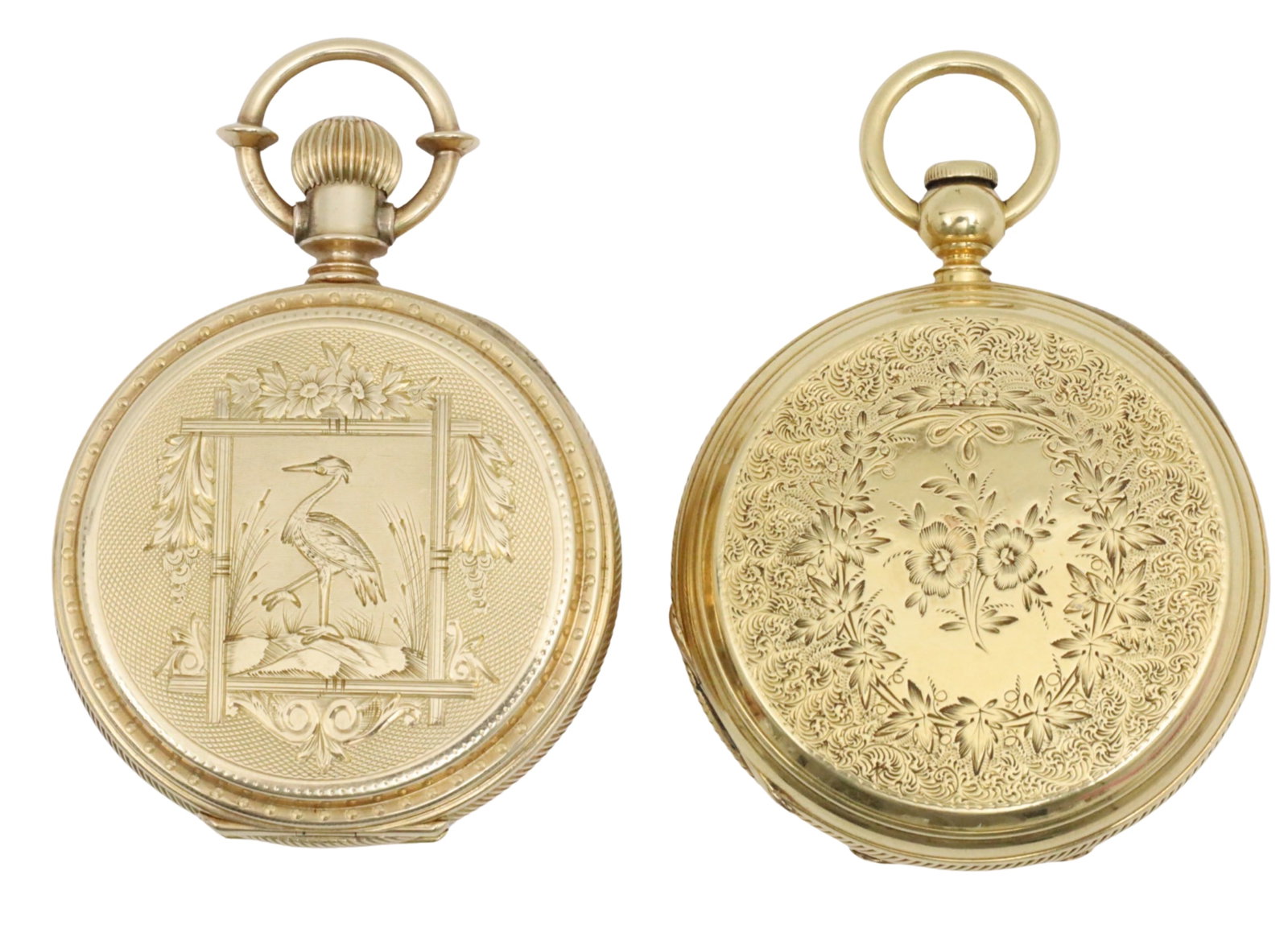 2 AMERICAN HUNTING CASE POCKET WATCHES (1 of 7)