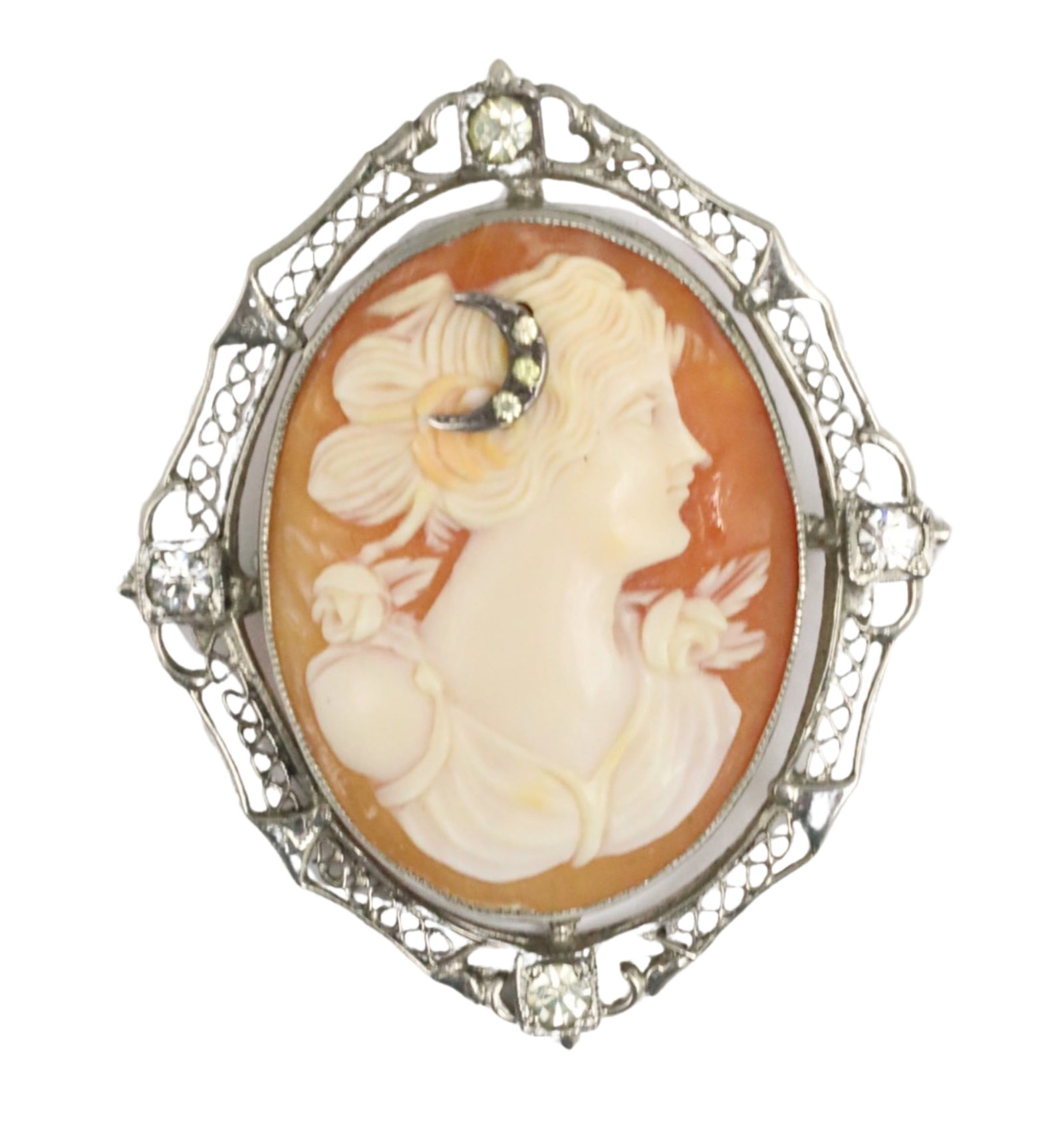 ART NOVEAU INSPIRED CAMEO BROOCH PIN (1 of 2)