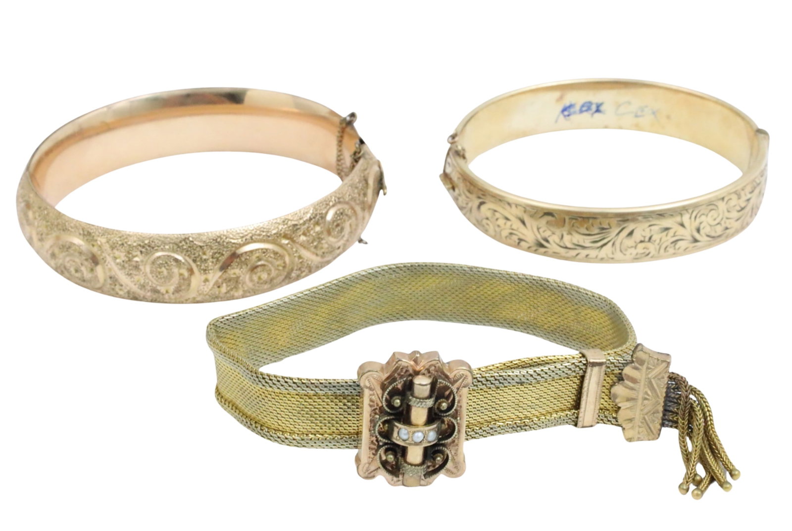 3 PC. MISC. LOT OF GOLD RELATED JEWELRY (1 of 6)