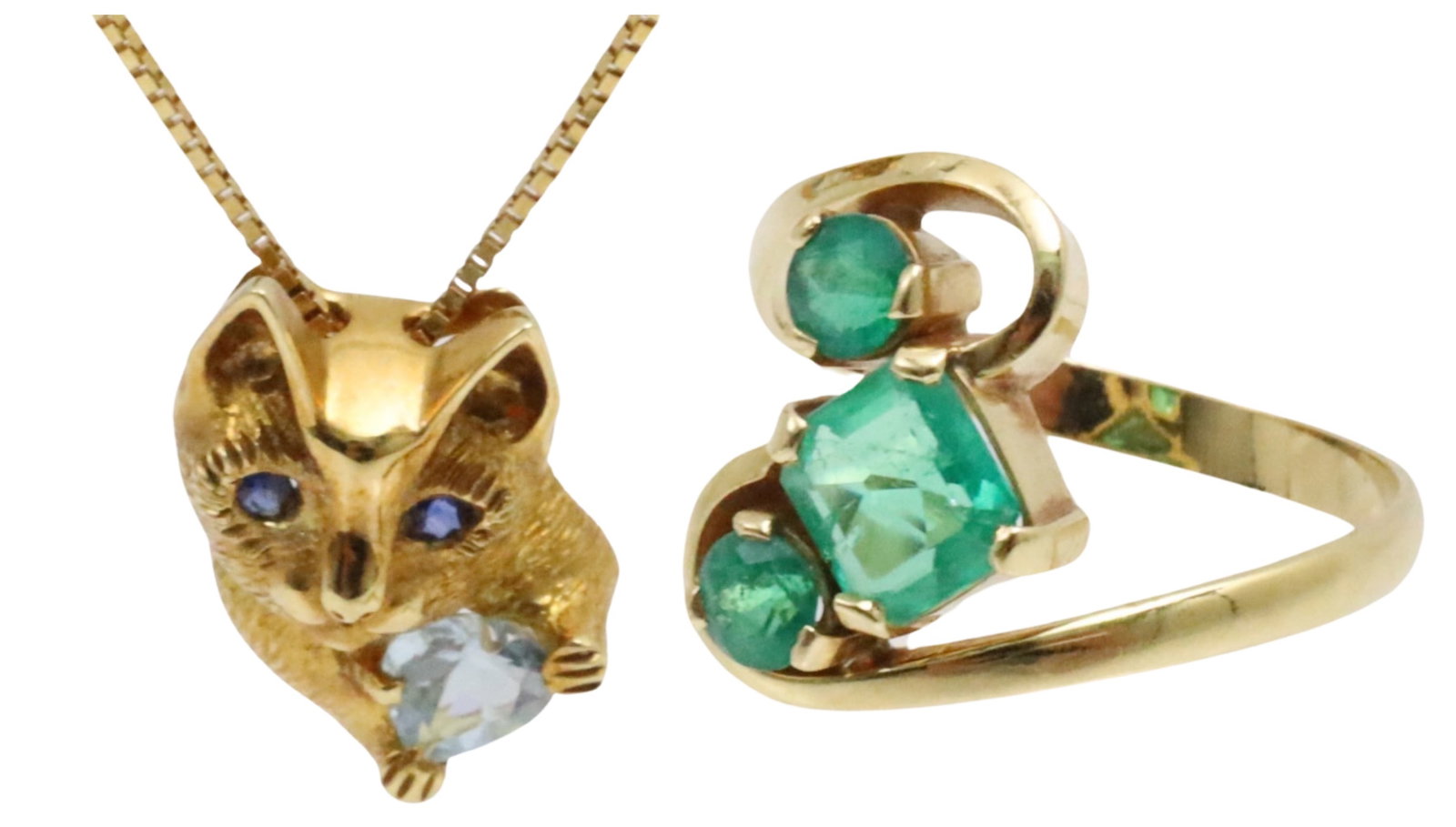 3 PC. MISC. LOT OF 18K YG JEWELRY (1 of 5)