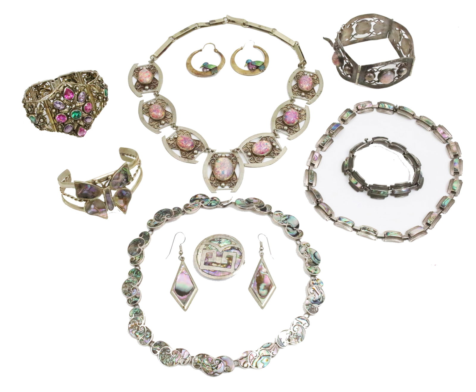 12 PC. MISC. LOT OF SILVER JEWELRY (1 of 10)