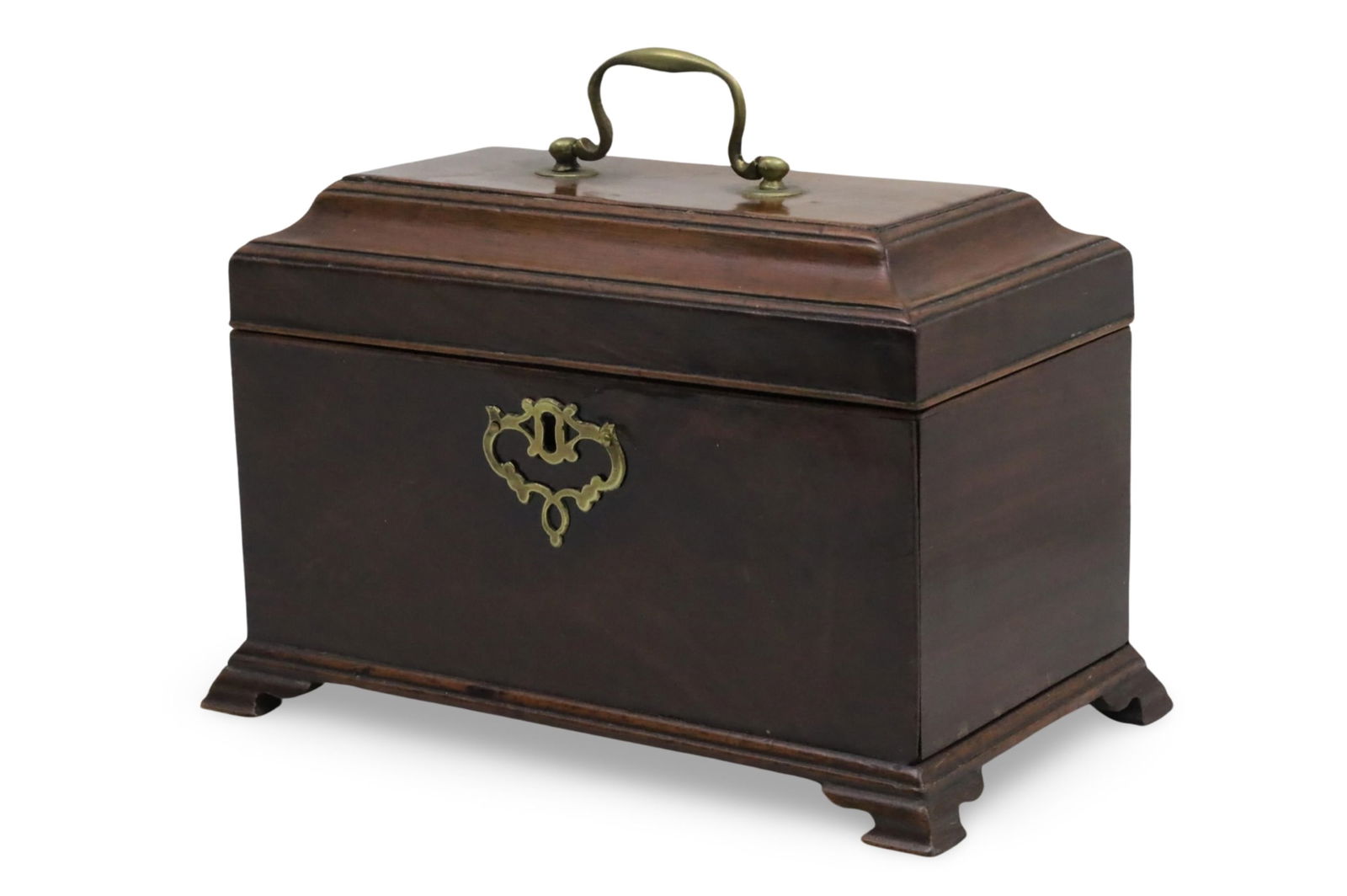 GEORGIAN MAHOGANY TEA CADDY (1 of 5)