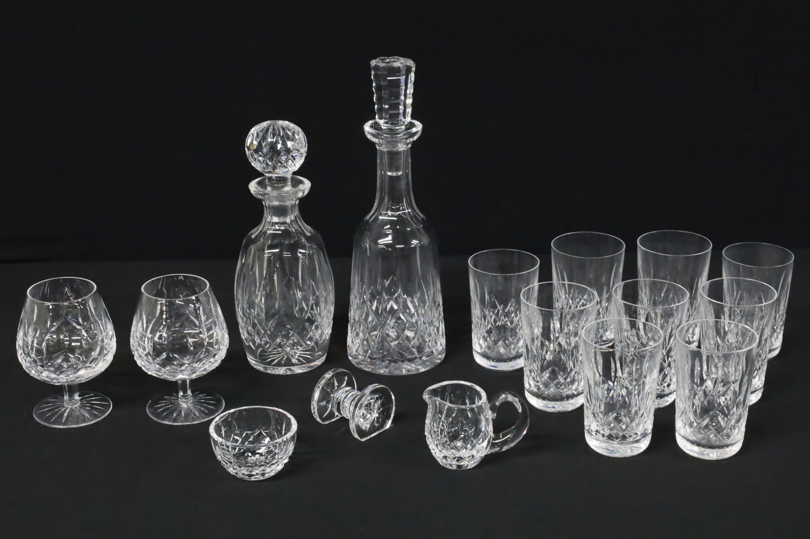 16 PCS WATERFORD CRYSTAL BARWARE, LISMORE (1 of 6)
