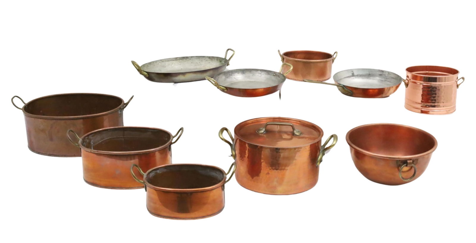 11 PC MISC LOT OF COPPER COOKWARE (1 of 9)