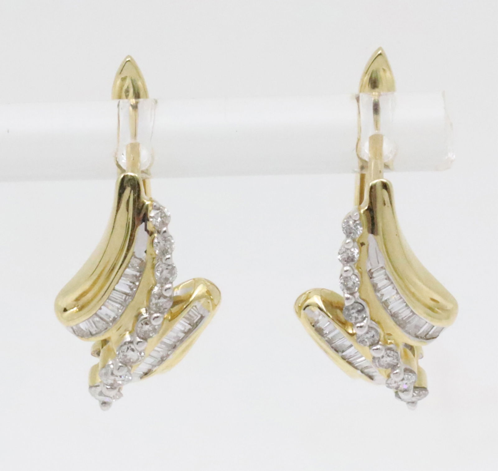 PR. 14K YG AND DIAMOND EARRINGS (1 of 2)