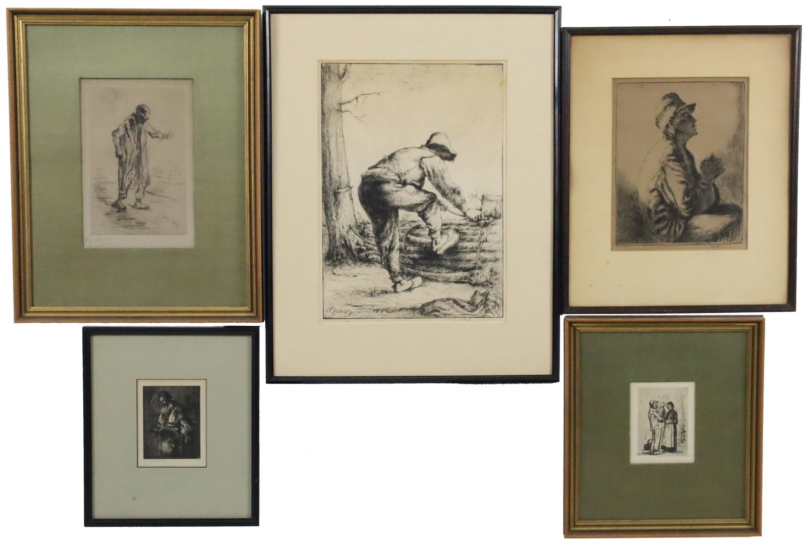 5 ANTIQUE ETCHINGS INCL. KOMJATI, ISRAELS, OTHERS (1 of 9)