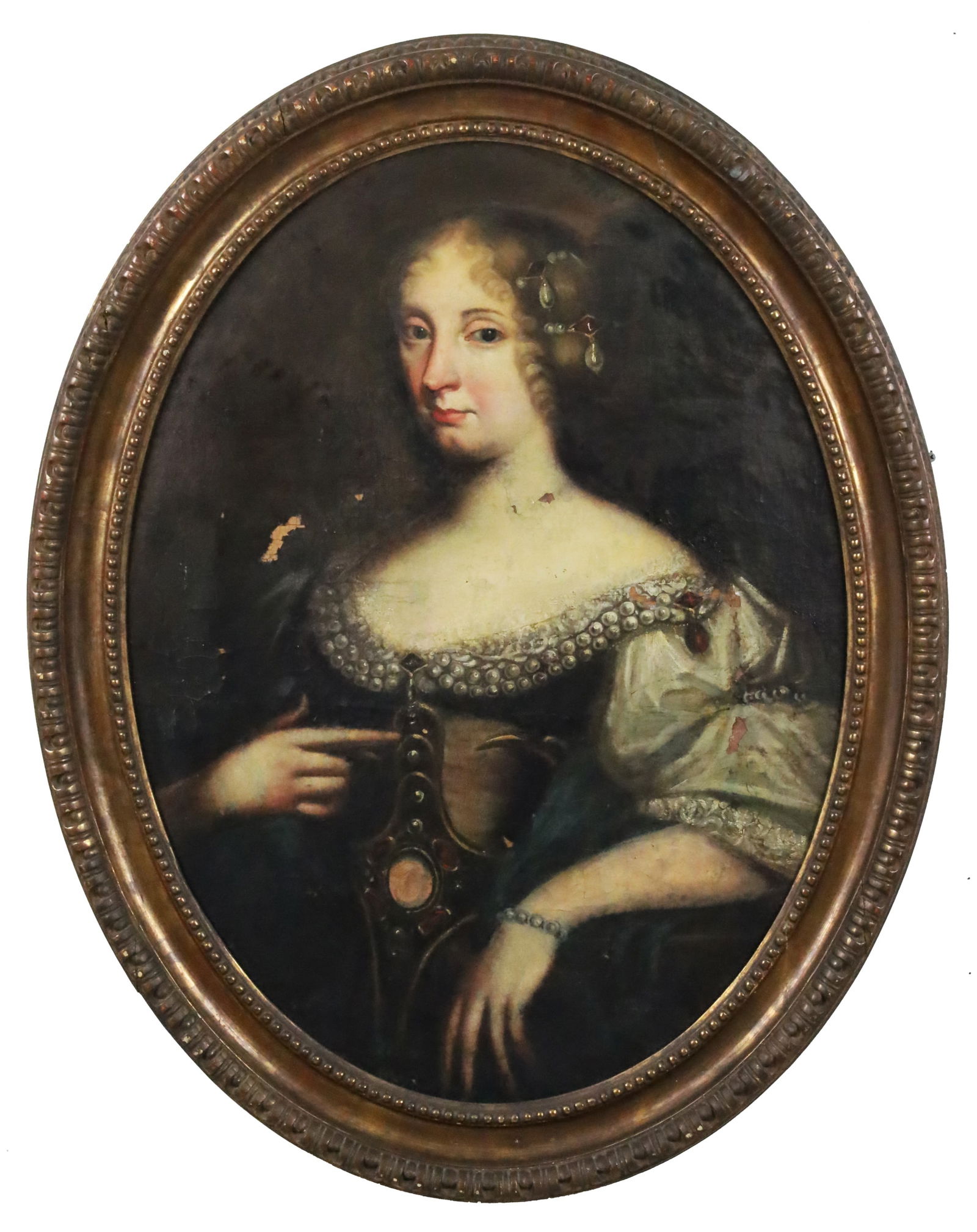 19TH C. FRENCH PORTRAIT OIL ON CANVAS (1 of 4)