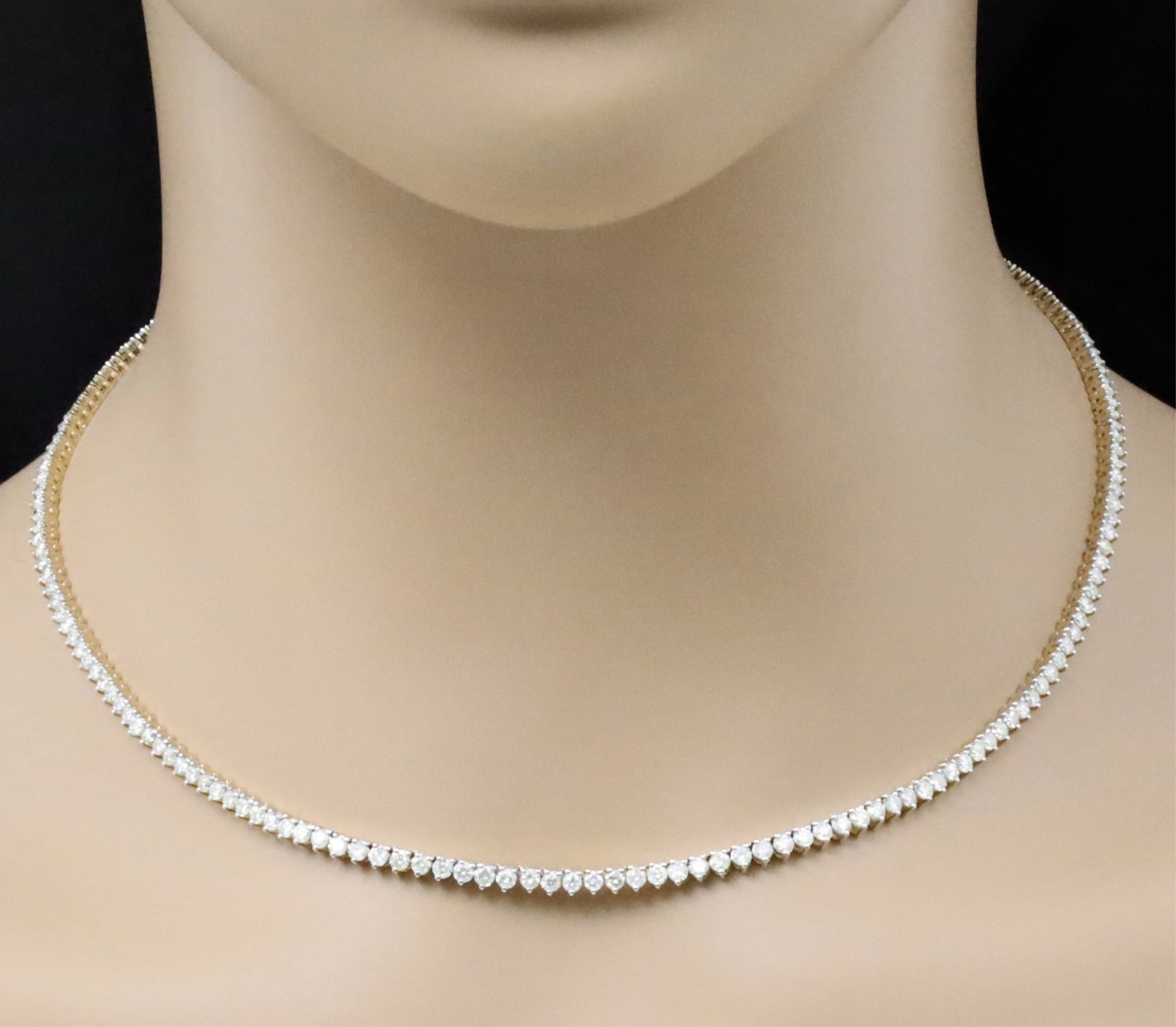14K YG DIAMOND NECKLACE;  7.58 CTW (1 of 4)