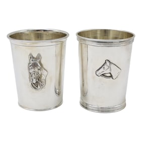 TWO STERLING SILVER JULEP CUPS