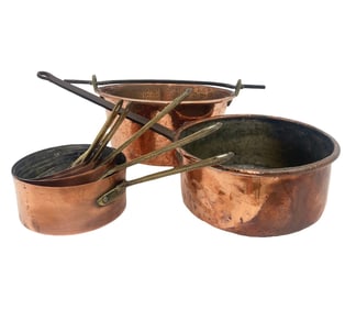8PC LOT OF FRENCH COPPER