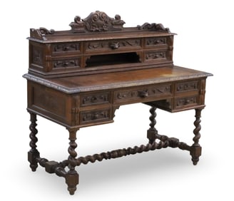FRENCH OAK WRITING DESK