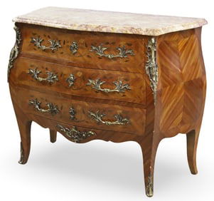 LOUIS XV STYLE BRZ MTD M/T COMMODE