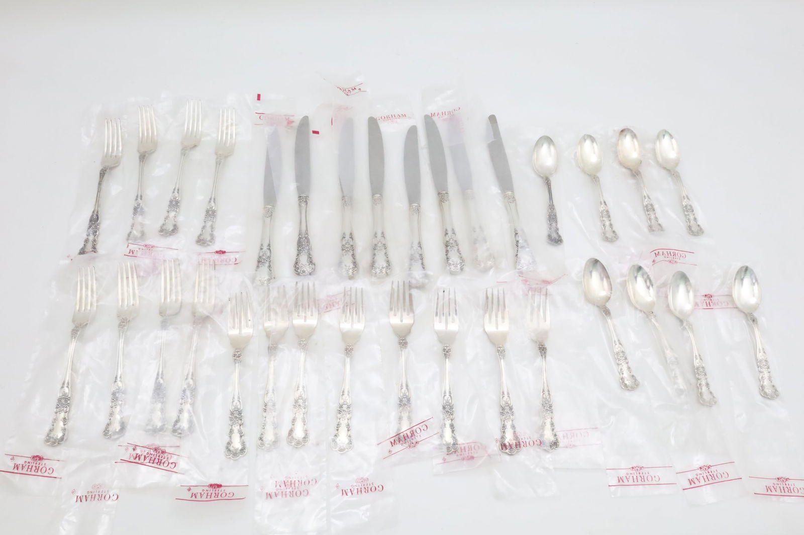 48 PC STERLING FLATWARE SERVICE, GORHAM BUTTERCUP (1 of 4)