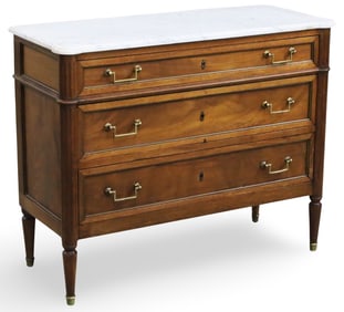 FRENCH DIRECTOIRE STYLE M/T CHEST OF DRAWERS