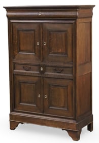 LOUIS PHILIPPE OAK COURT CUPBOARD