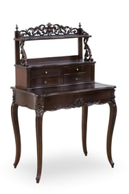 LOUIS XV STYLE WALNUT BUREAU DE DAME