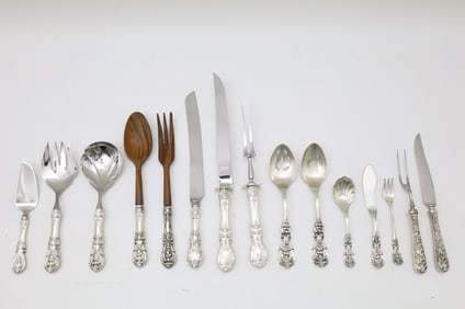 15PC STERLING, INCL. FRANCIS I AND REPOUSSE