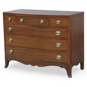 ENGLISH MAHOGANY BOWFRONT CHEST