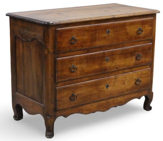 PROVINCIAL LOUIS XV WALNUT COMMODE, EARLY 19TH C.