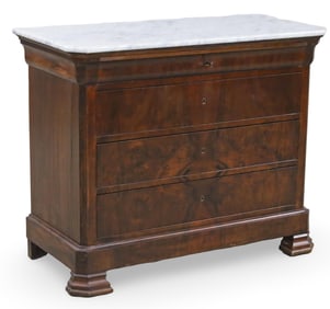 LOUIS PHILIPPE MARBLE TOP COMMODE