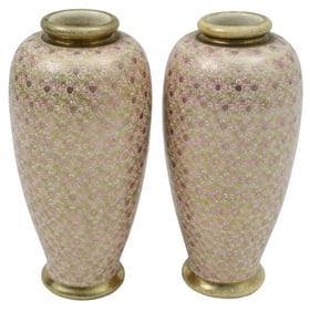 PR MEIJI SATSUMA CHRYSANTHEMUM VASES