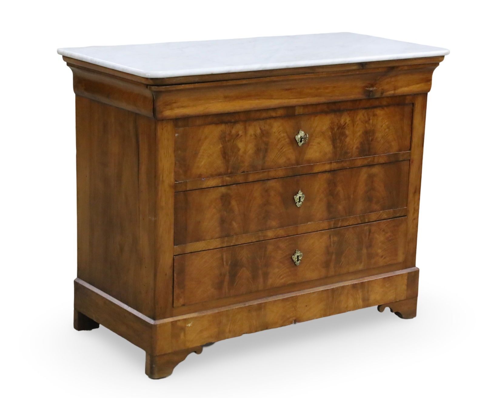 LOUIS PHILIPPE MARBLE TOP MAHOGANY COMMODE (1 of 7)