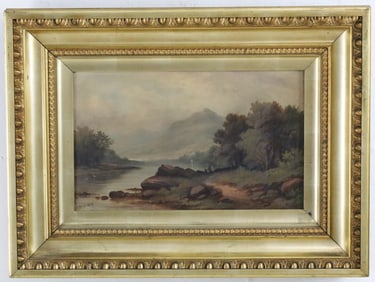 OIL ON CANVAS LANDSCAPE PAINTING, D. MACKENZIE