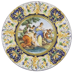 LARGE 19TH C. ITALIAN FAIENCE CHARGER