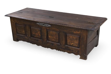 FRENCH OAK COFER, 19TH C.