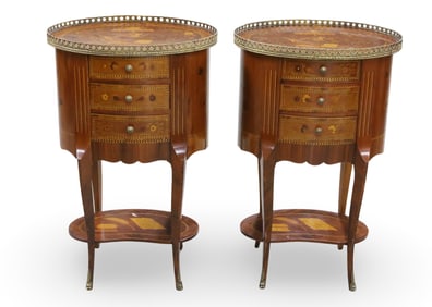 PR LOUIS XVI STYLE CHIFFONNIERE TABLES