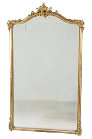 GRAND LOUIS XV STYLE MIRROR, 19TH C.