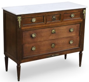 BRZ MTD DIRECTOIRE STYLE M/T CHEST OF DRAWERS
