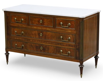 DIRECTOIRE STYLE MARBLE TOP COMMODE