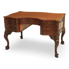 English Chippendale Carved Rococo Desk, 19th C.