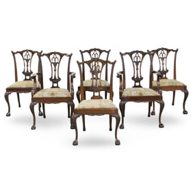 6 CHIPPENDALE STYLE DINING CHAIRS