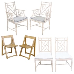 GROUP OF BAMBOO CHAIRS