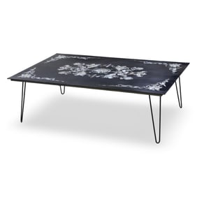 FAUX M.O.P EBONIZED LOW TABLE