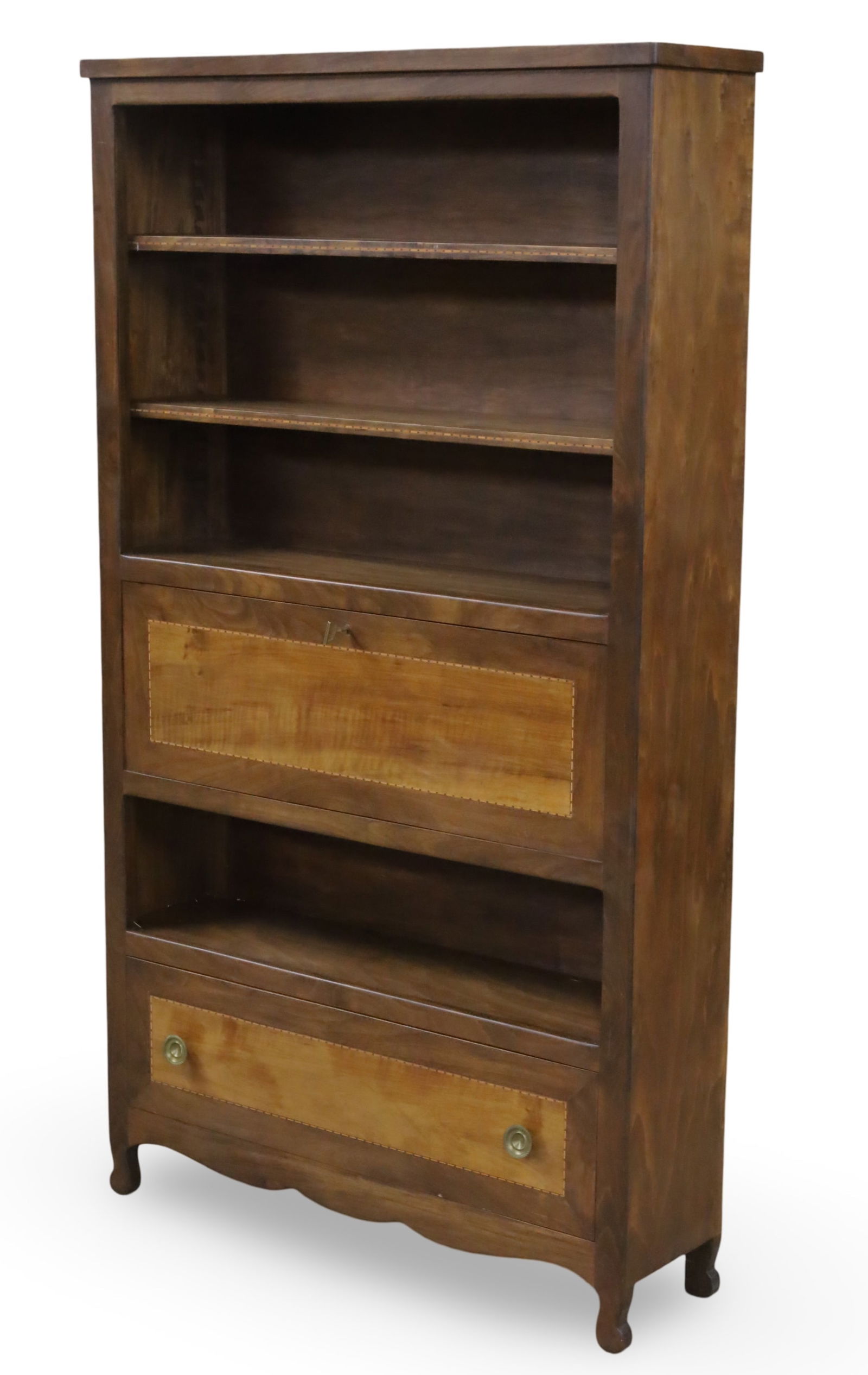 FRENCH WALNUT INLAID BIBIOTHEQUE (1 of 5)