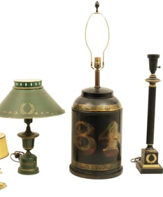 3 PC. LOT OF TOLE LAMPS