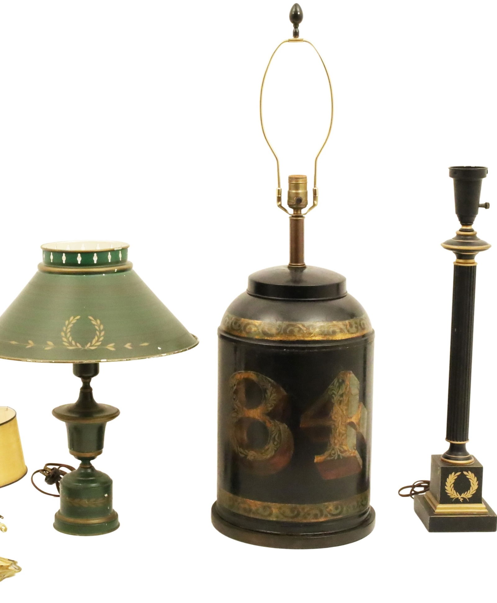 3 PC. LOT OF TOLE  LAMPS (1 of 7)