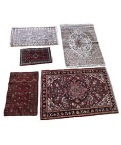 5 MISC PERSIAN RUGS