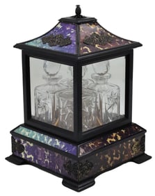 FAUX BOULLE PAGODA FORM TANTALUS
