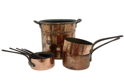 8PC LOT OF FRENCH COPPER
